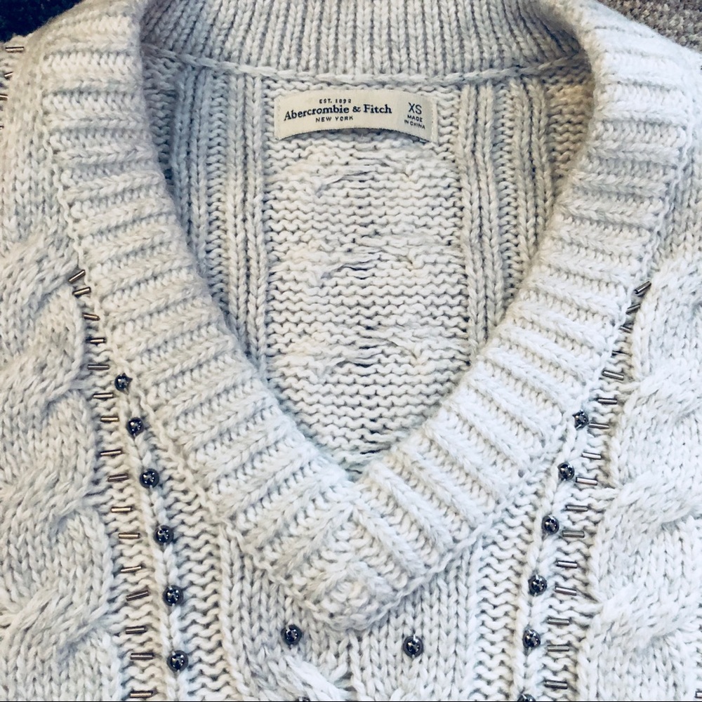 Abercrombie & Fitch Embellished Cable Sweater - Picture 6 of 8